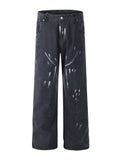 Men's Paint Splatter Wide-Leg Pants