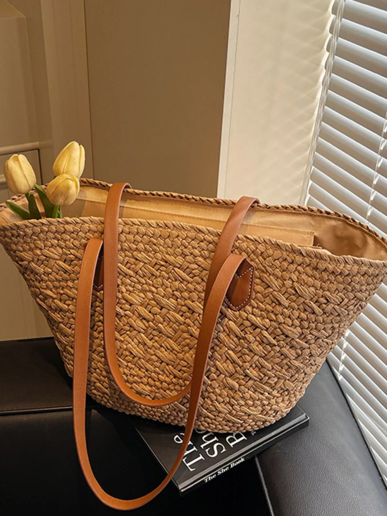 Woven Tote Shoulder Bag