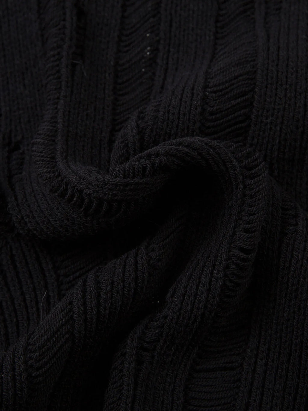 Men's Zip Up Openwork Cardigan