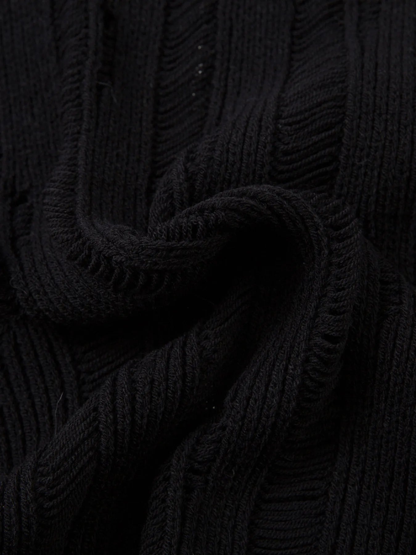Men's Zip Up Openwork Cardigan