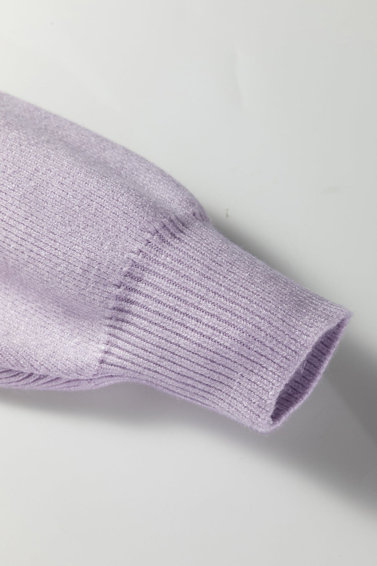 Colorblock Ribbed Knit Long Sleeve Sweater