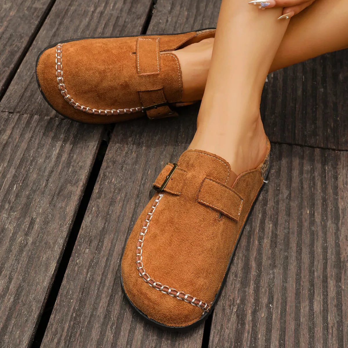 Round Toe Flats Sandals