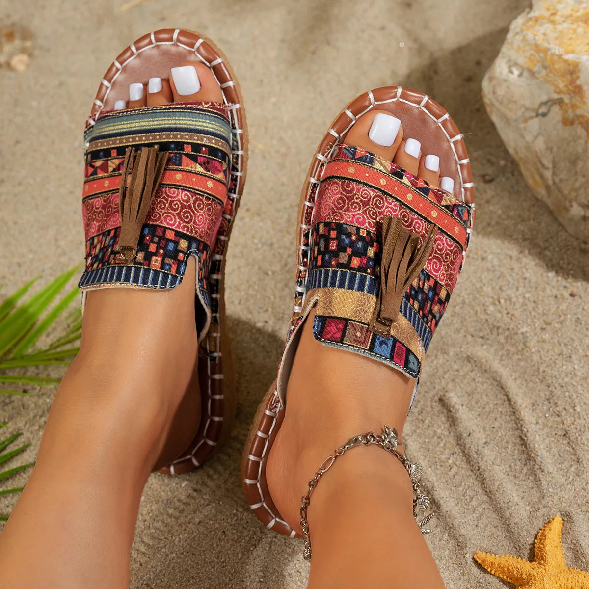 Tassel Open Toe Sandals