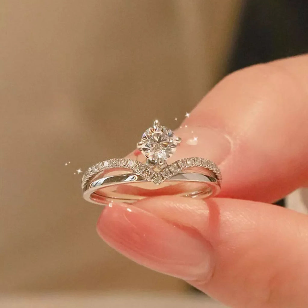 1 Carat 925 Sterling Silver Moissanite Ring