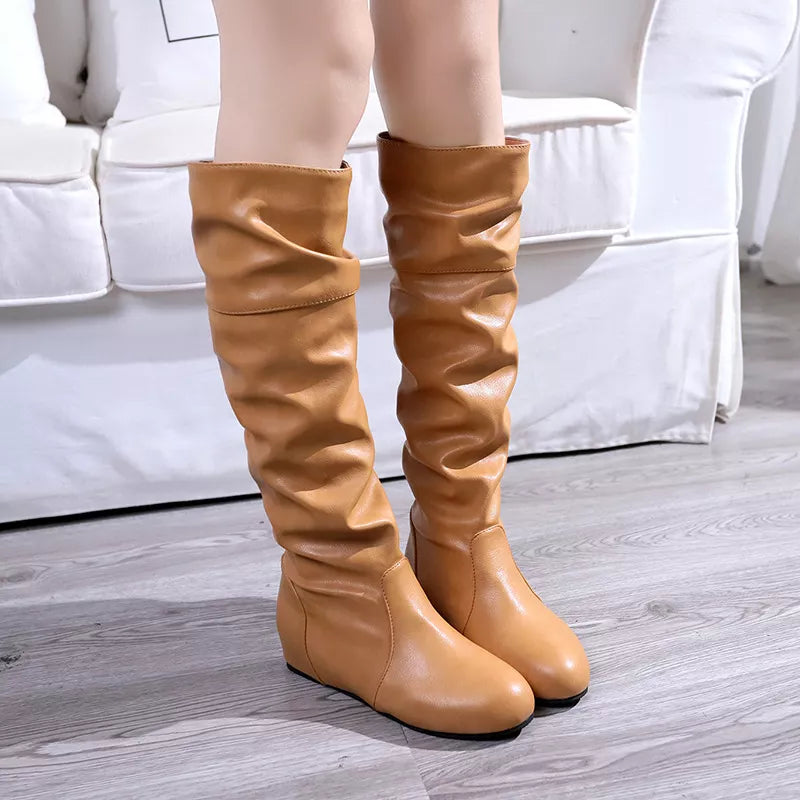 Round Toe Slouch Boots