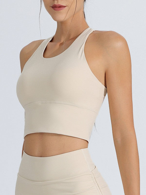 Shock-resistant High-strength One-piece Fixed Yoga Sports Bra Vest For Running