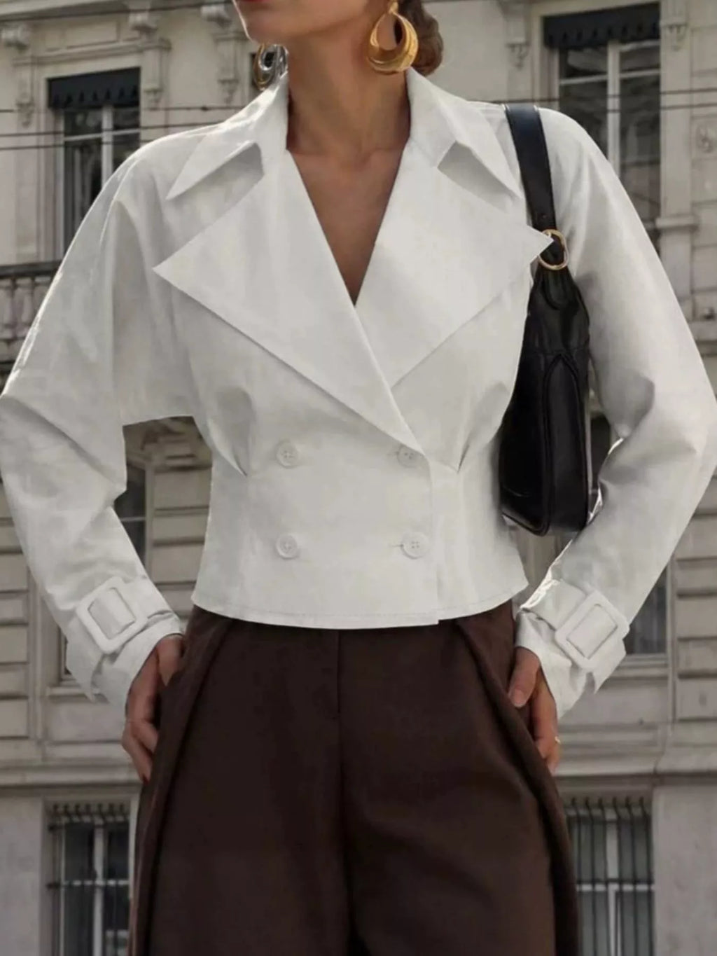 Cropped Double-Breasted Blazer