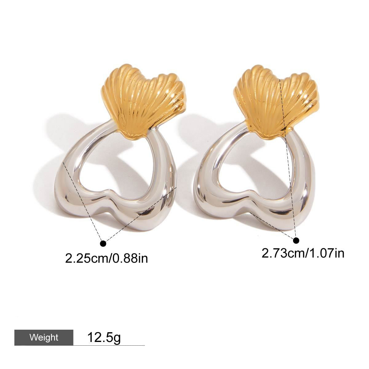 18K gold geometric inlaid gemstone design classic fashion earring ring set