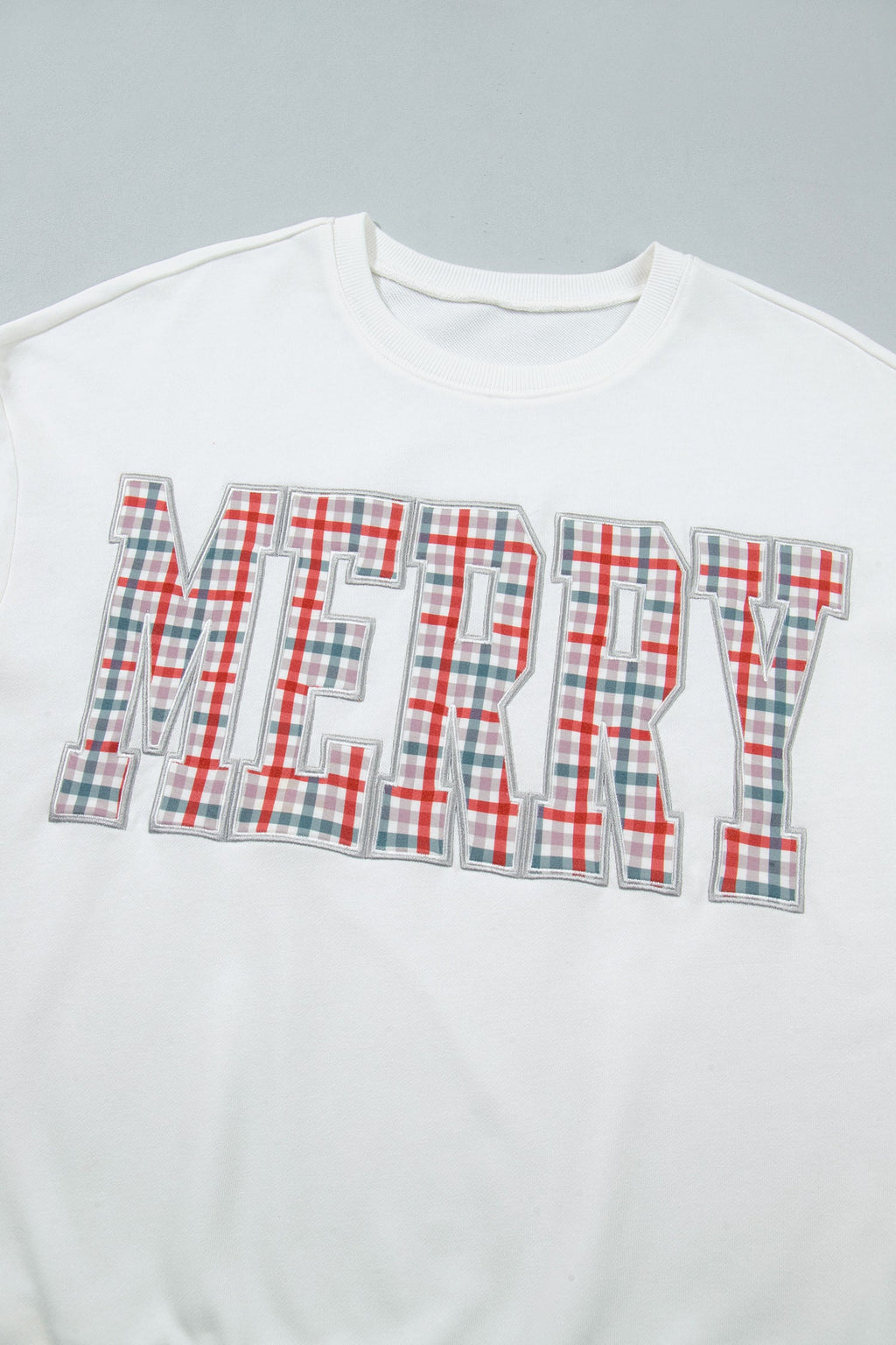 Multicolour Plaid MERRY Holiday Long Sleeve Top and Shorts Set