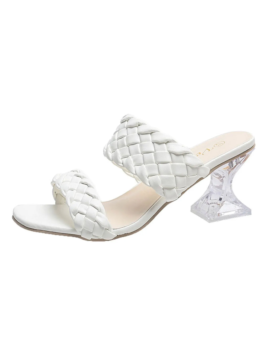 Woven Pattern Double Strap Sandals