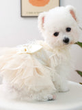 Bow Tulle Ruffle Pet Dress