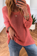 Crochet Hollow-out Jumper Top Sweater