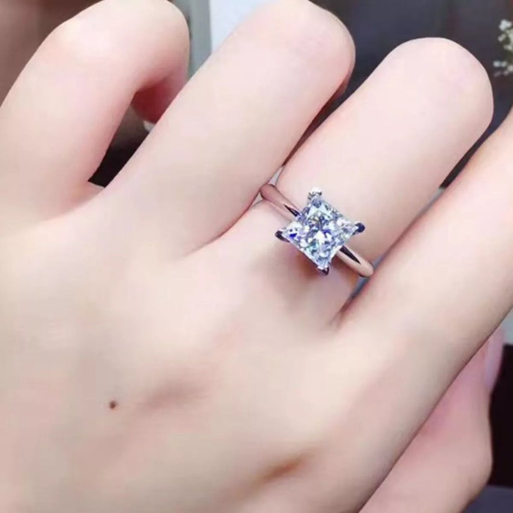 3 Carat 925 Sterling Silver Moissanite Ring