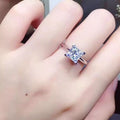 3 Carat 925 Sterling Silver Moissanite Ring