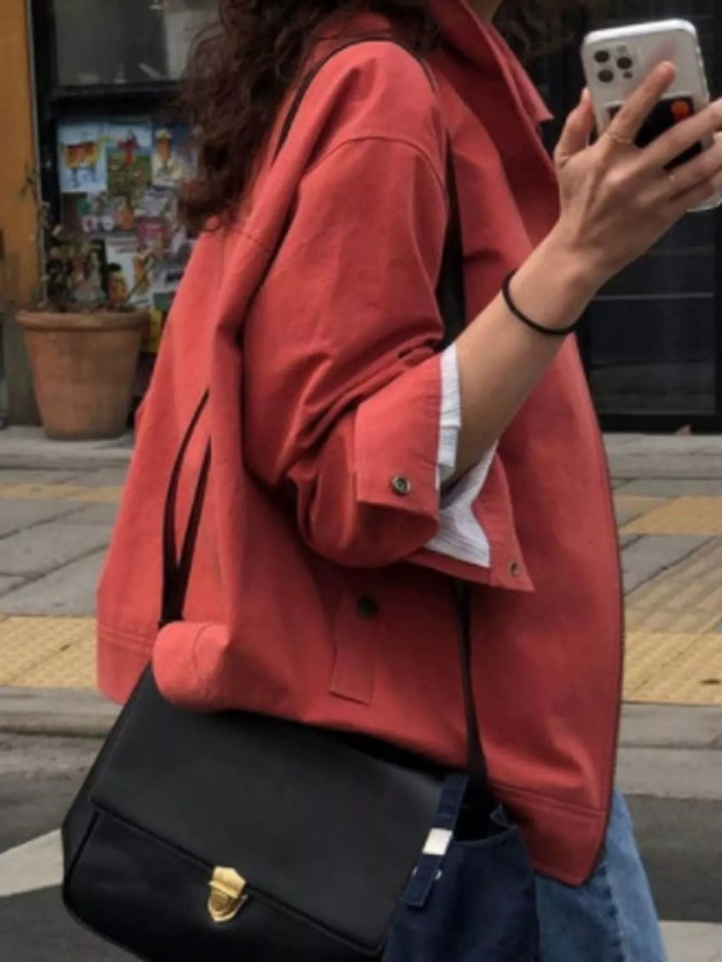 Zip Up Dropped Shoulder Jacket