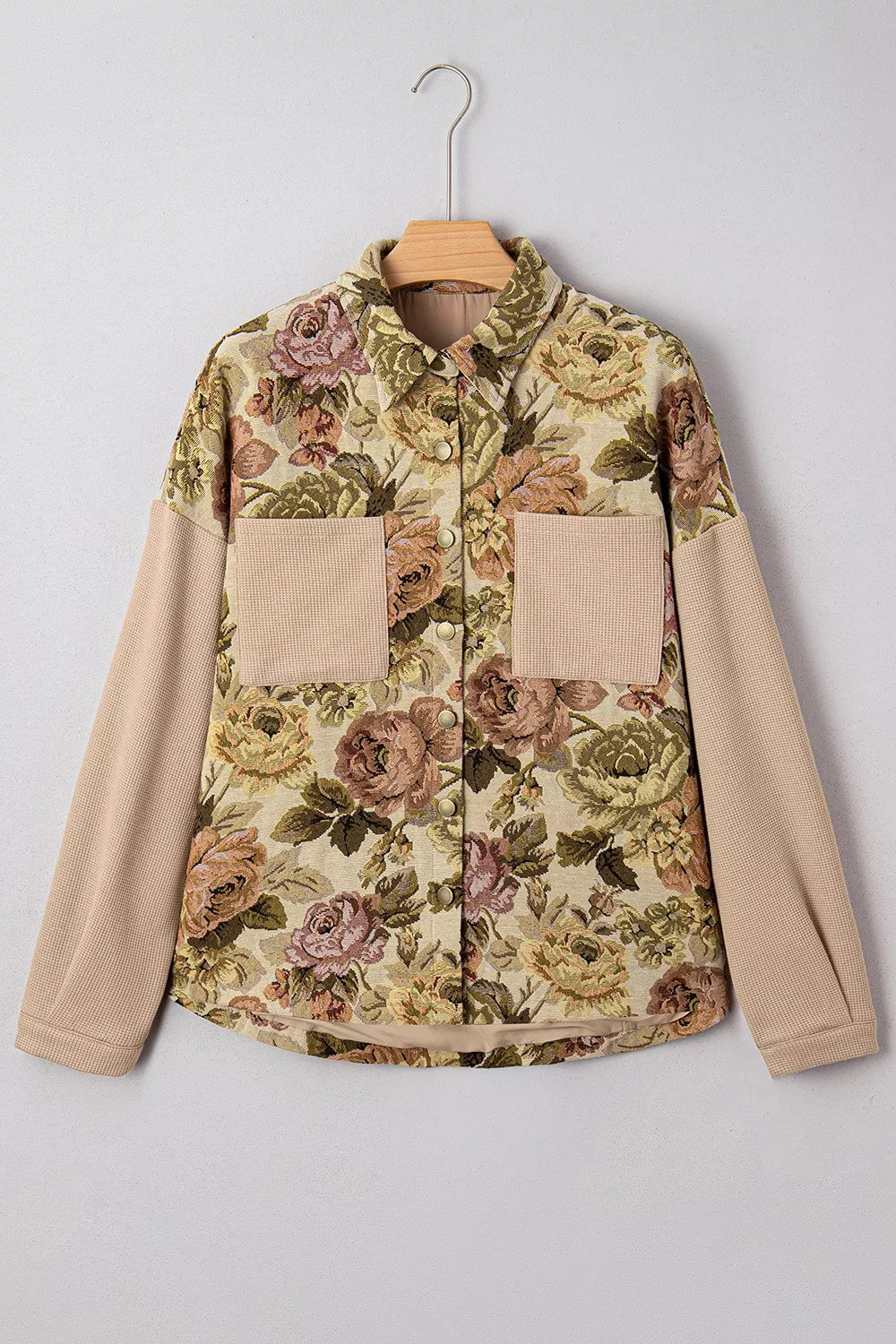 Floral Button Up Long Sleeve Shacket