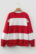 Colorblock Drop Shoulder Baggy Sweatshirt