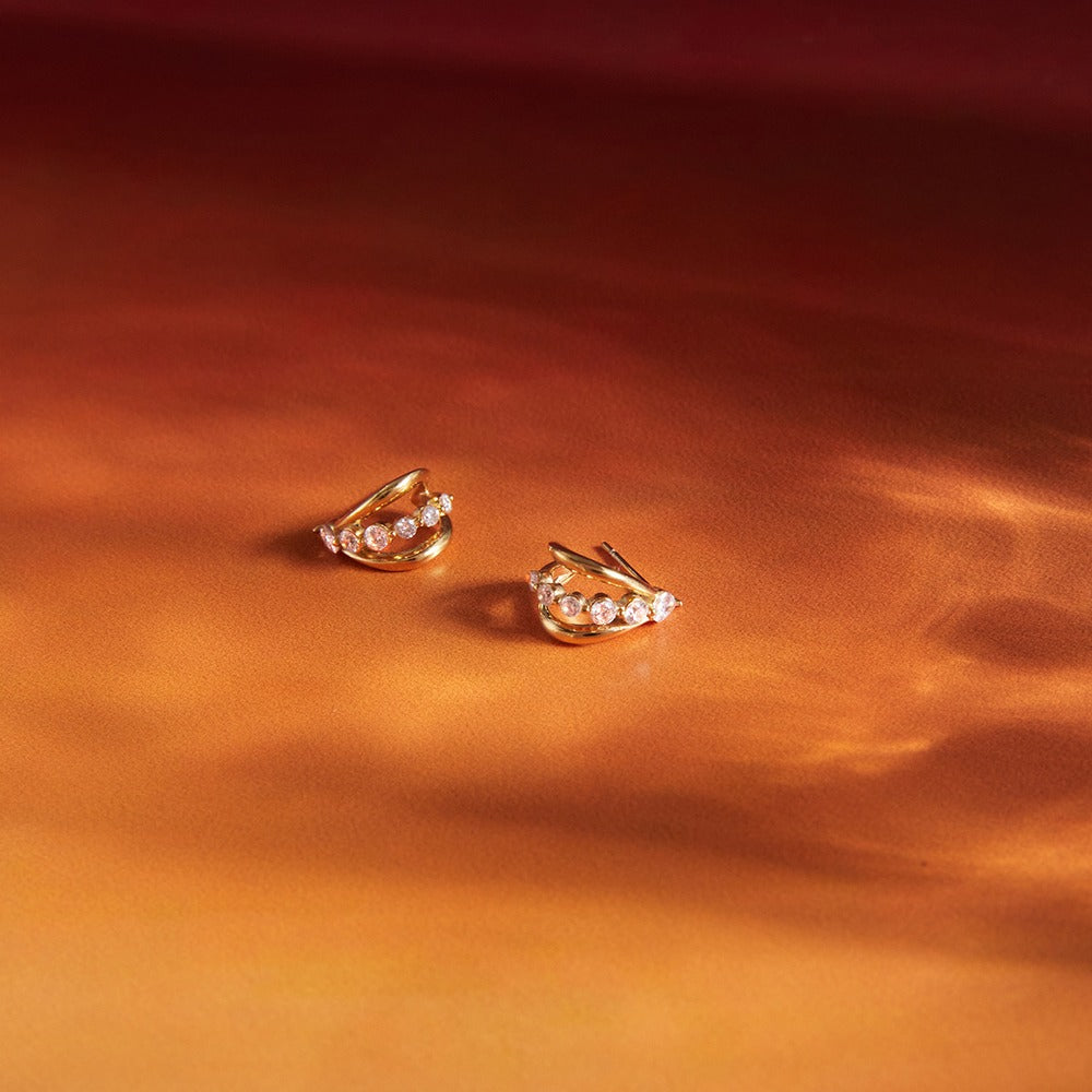 Zircon C Hoop Earrings Collection