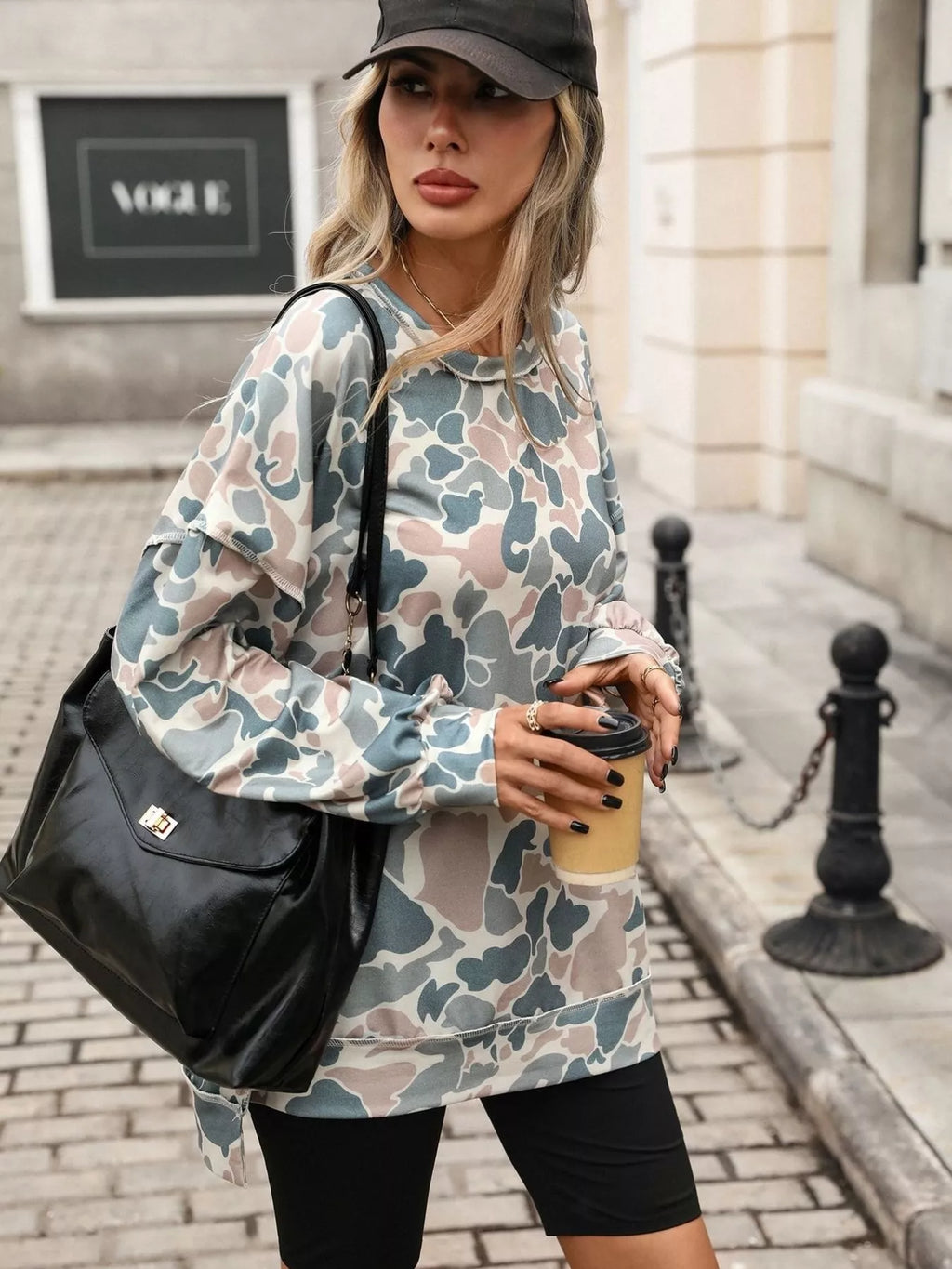 Printed Round Neck Sweatshirt
