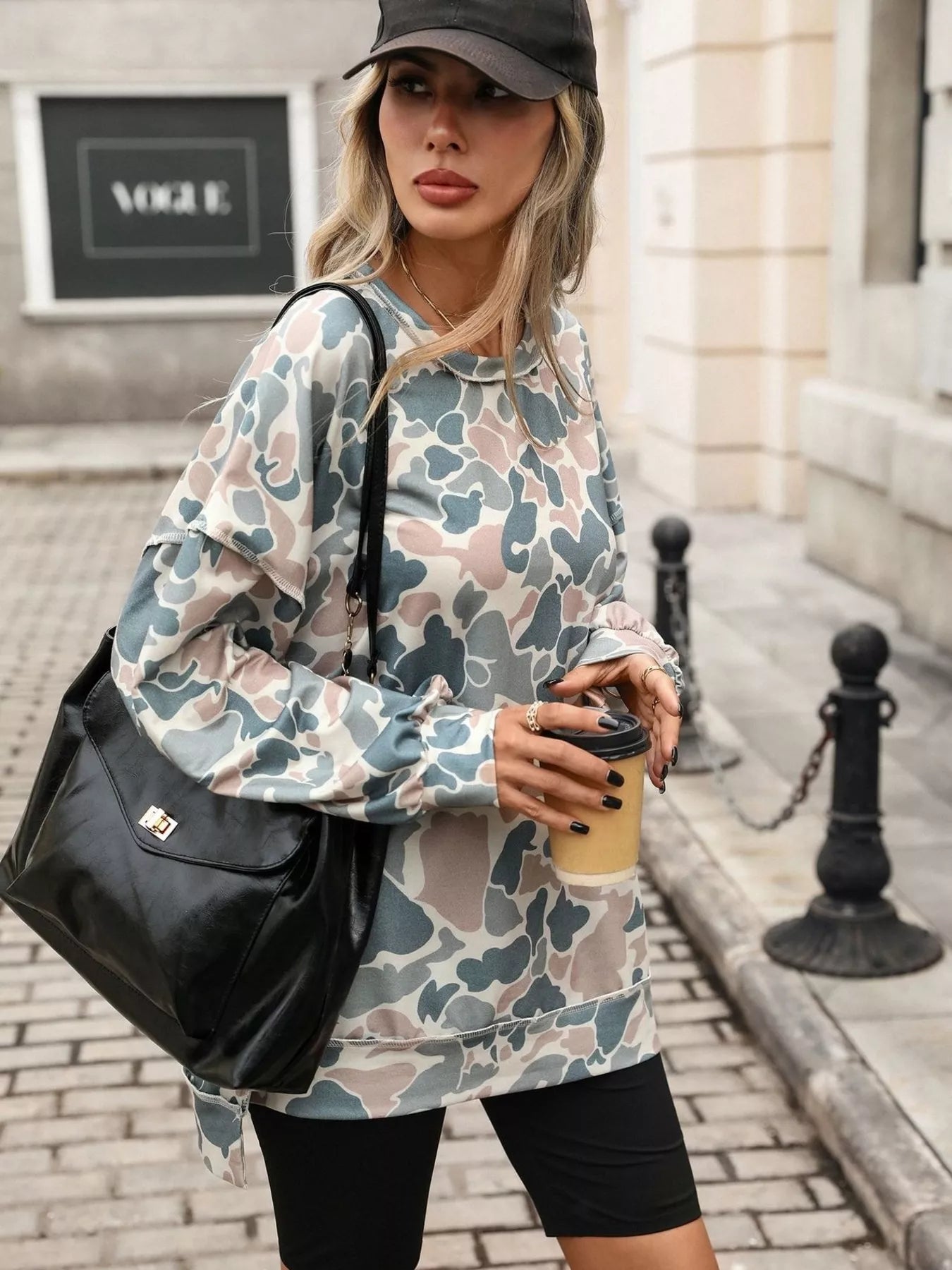 Printed Round Neck Sweatshirt