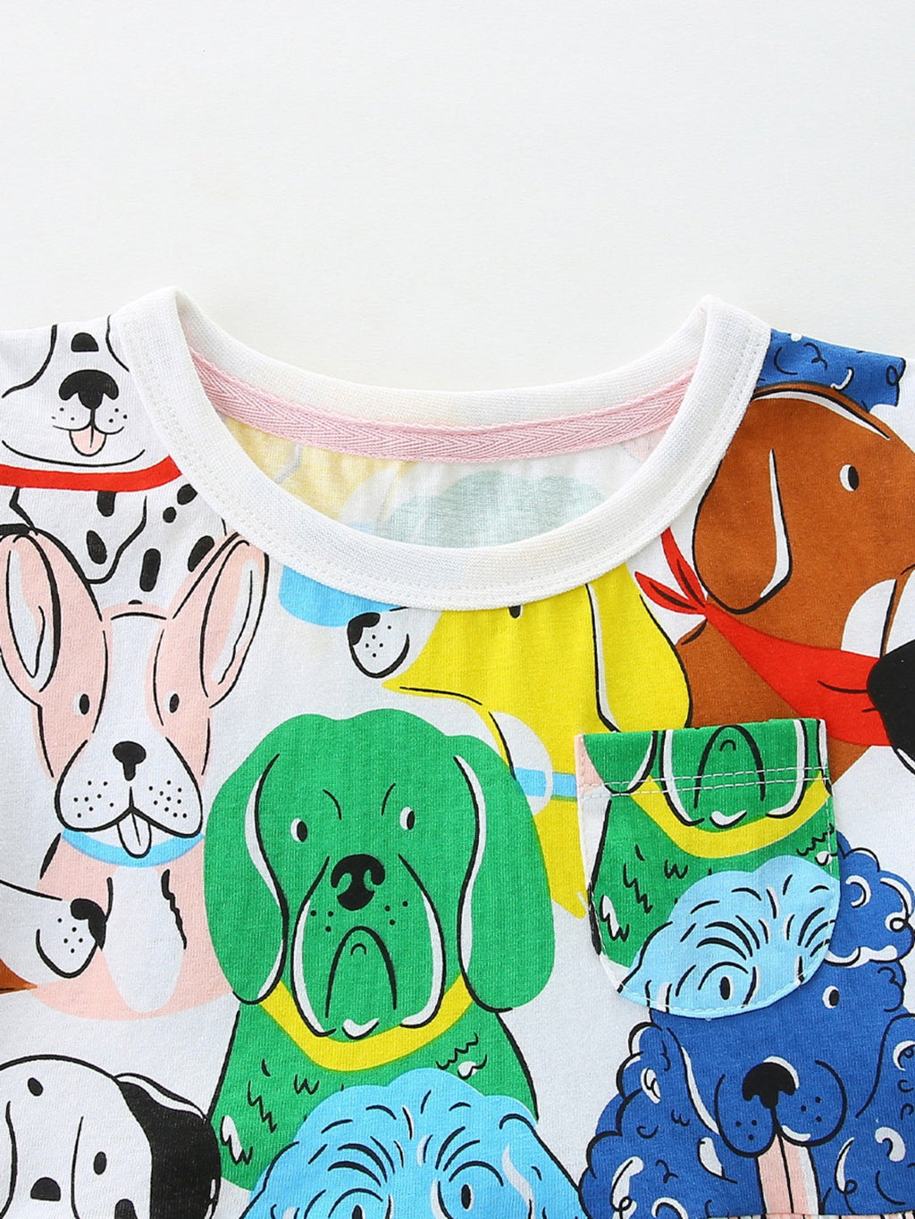 Children's Cartoon Dog Print Casual Dress