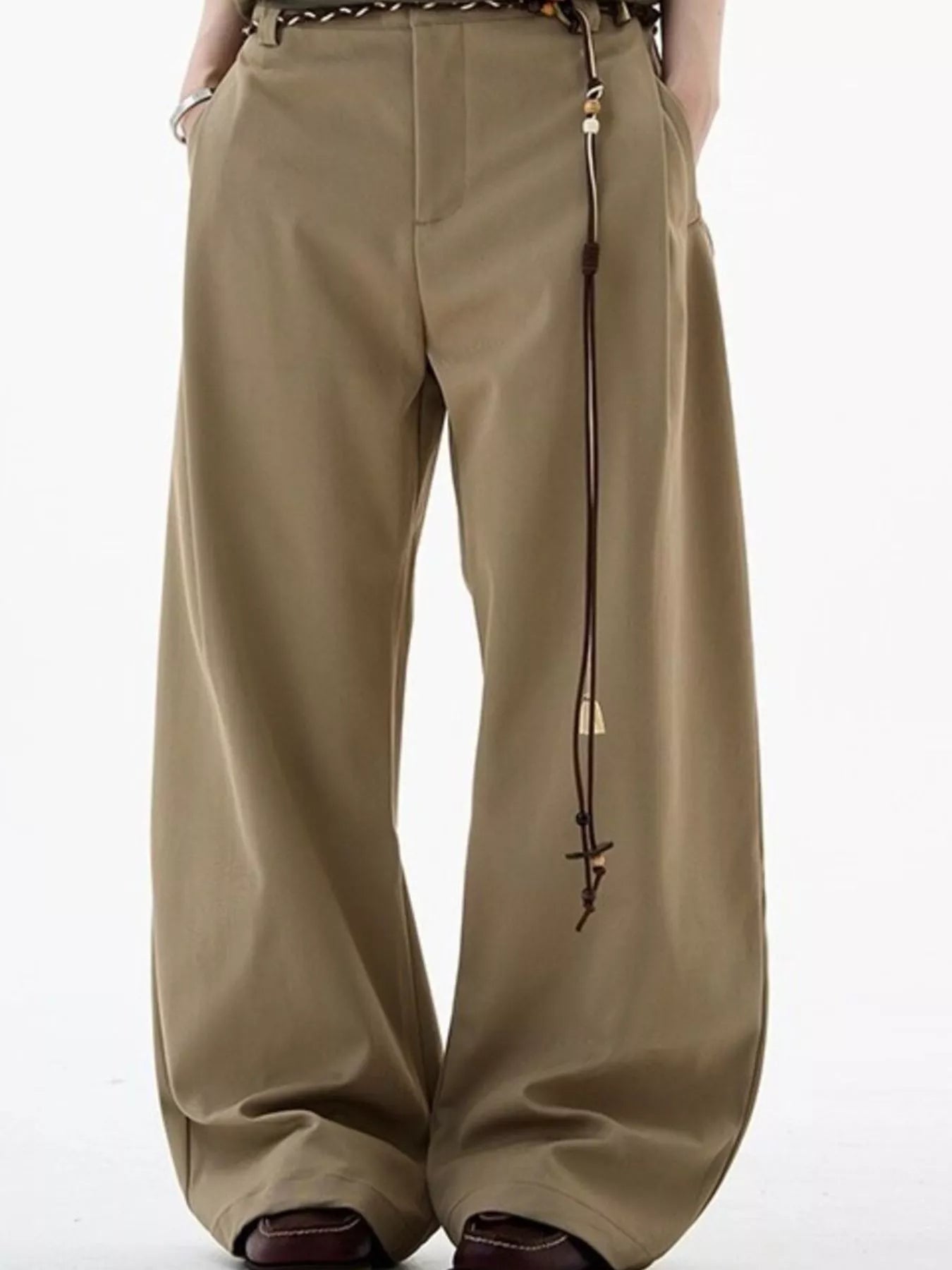 Men's Plus Size Wide Leg Casual Pants
