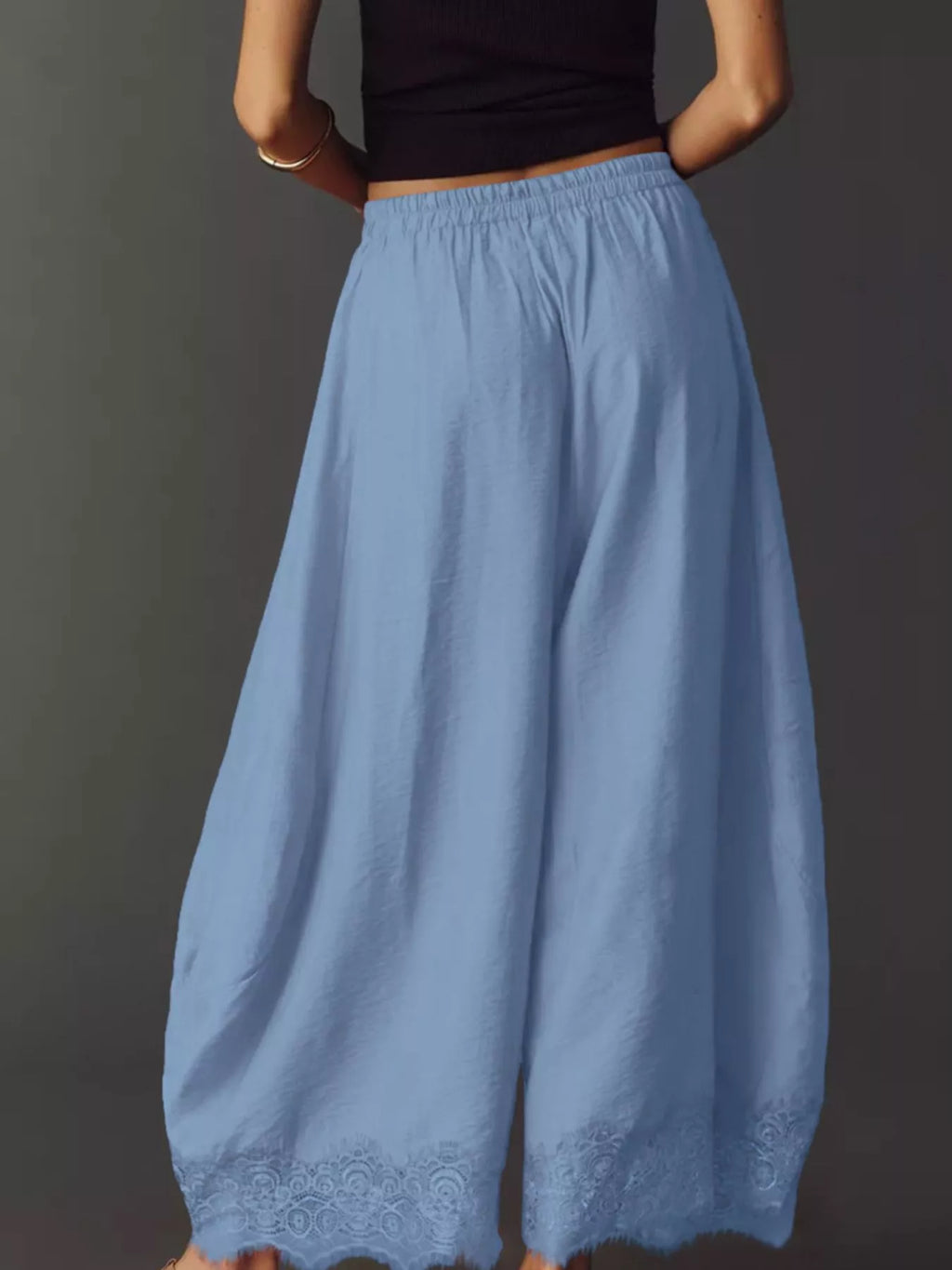 Drawstring Wide Leg Pants