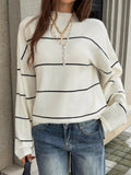 Striped Mock Neck Sweater