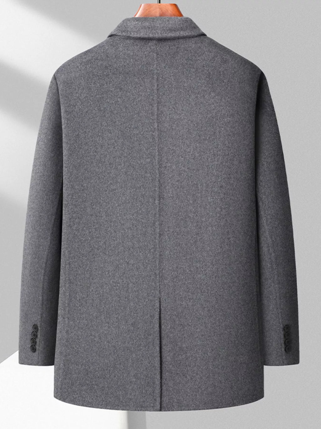 Men's Plus Size Button Up Long Sleeve Coat