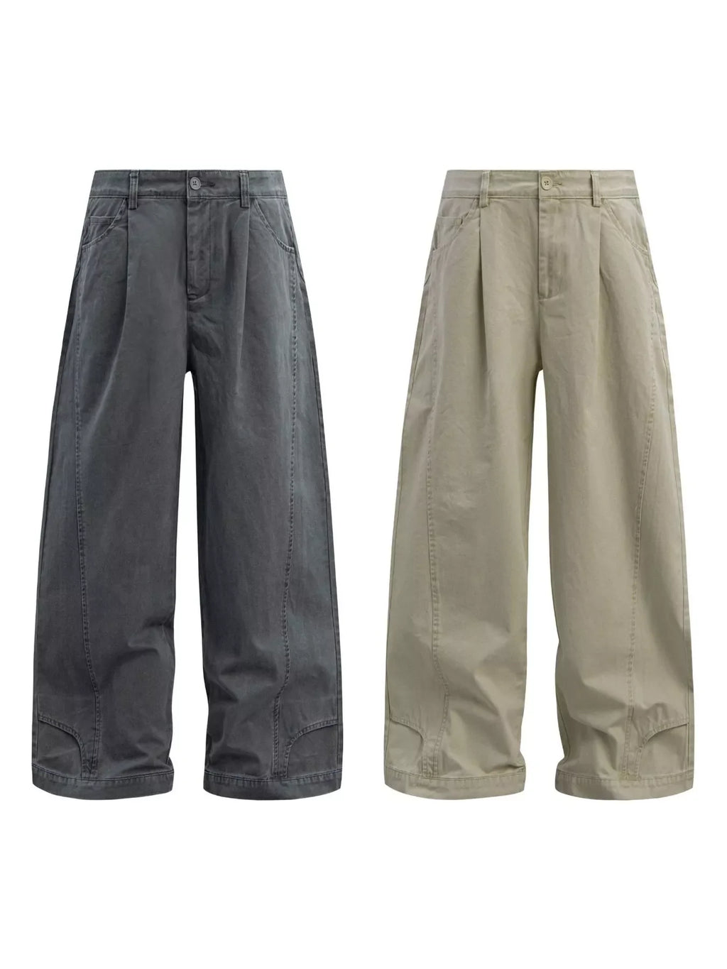 Men's Wide Leg Pleated Pants