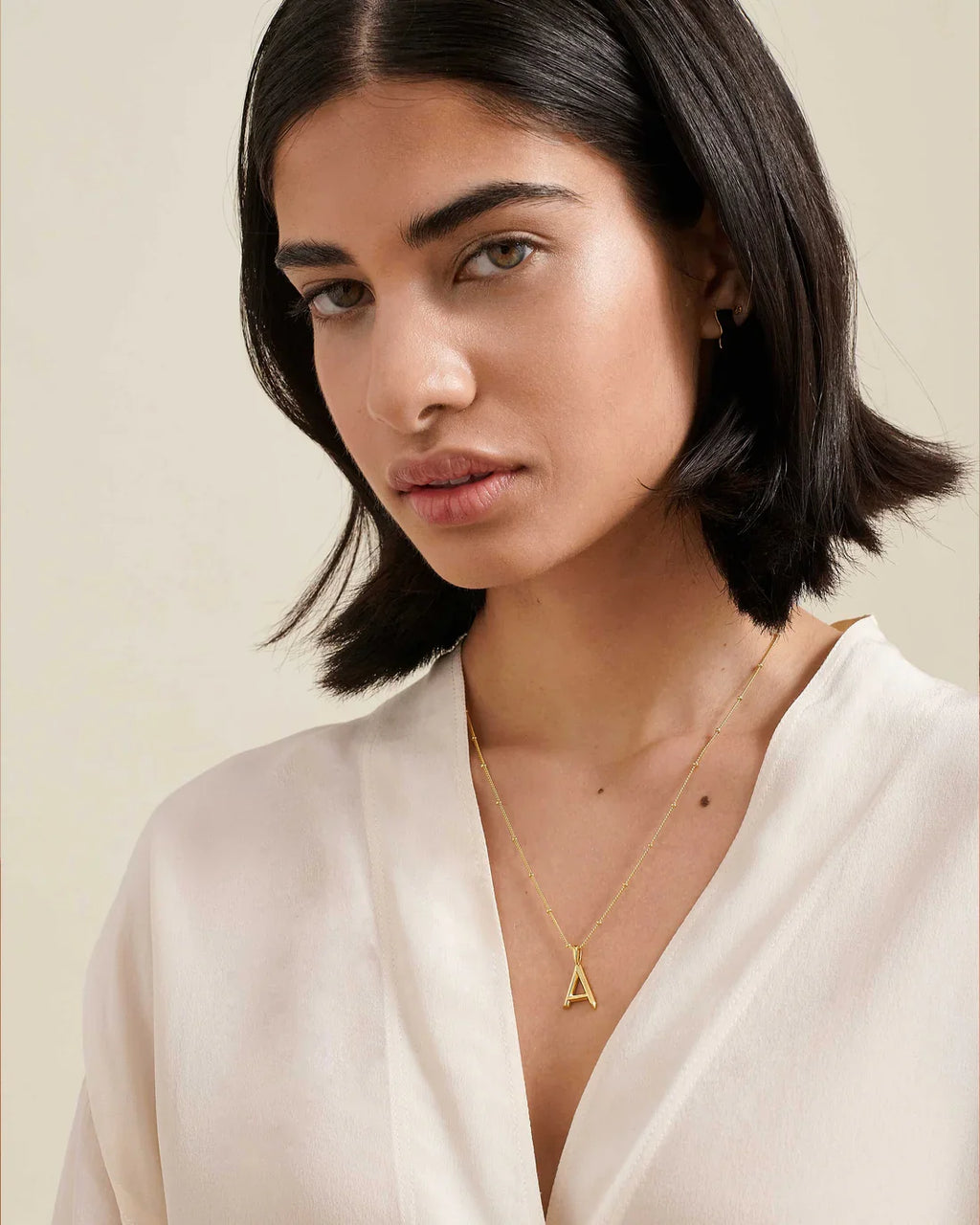 18K gold birthstone with 26 letters design light luxury noble necklace