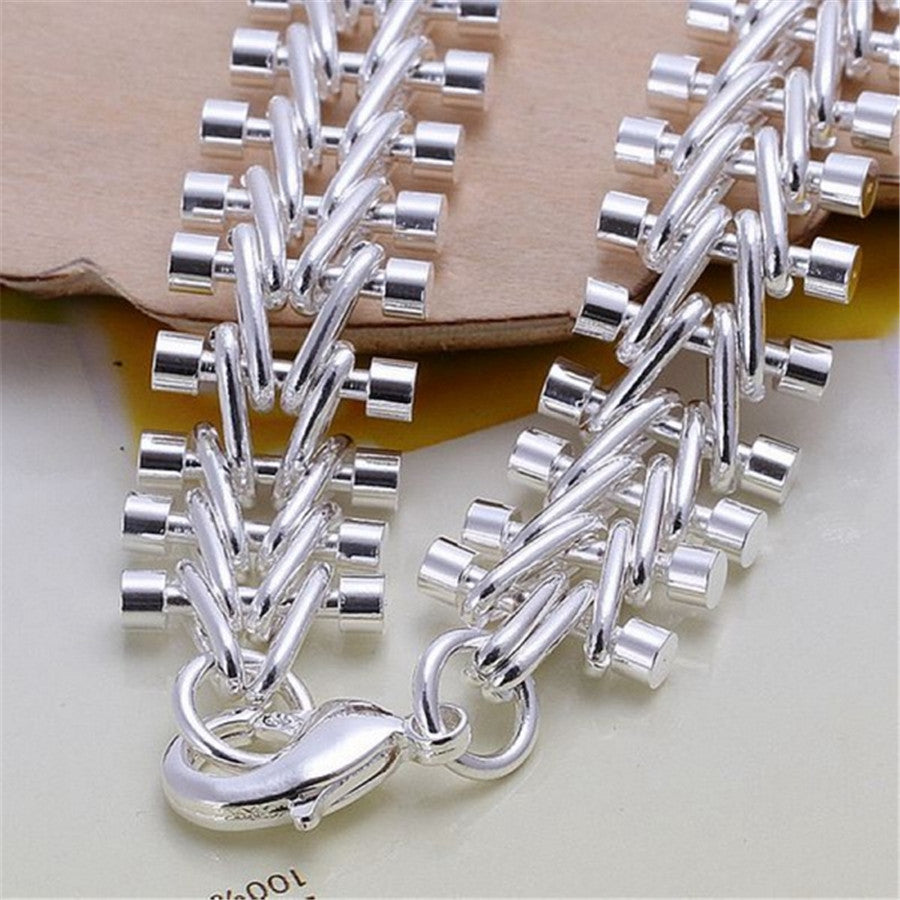 Fashionable Copper-plated Fishbone Bracelet For Men And Women