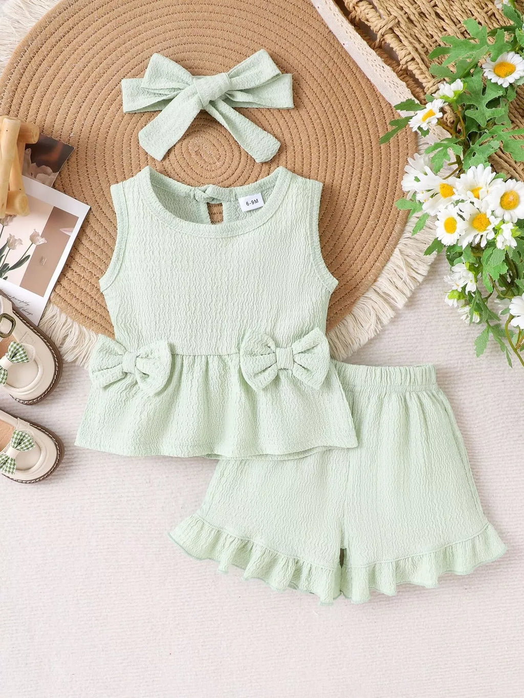 Children's Bow Tank and Shorts Set