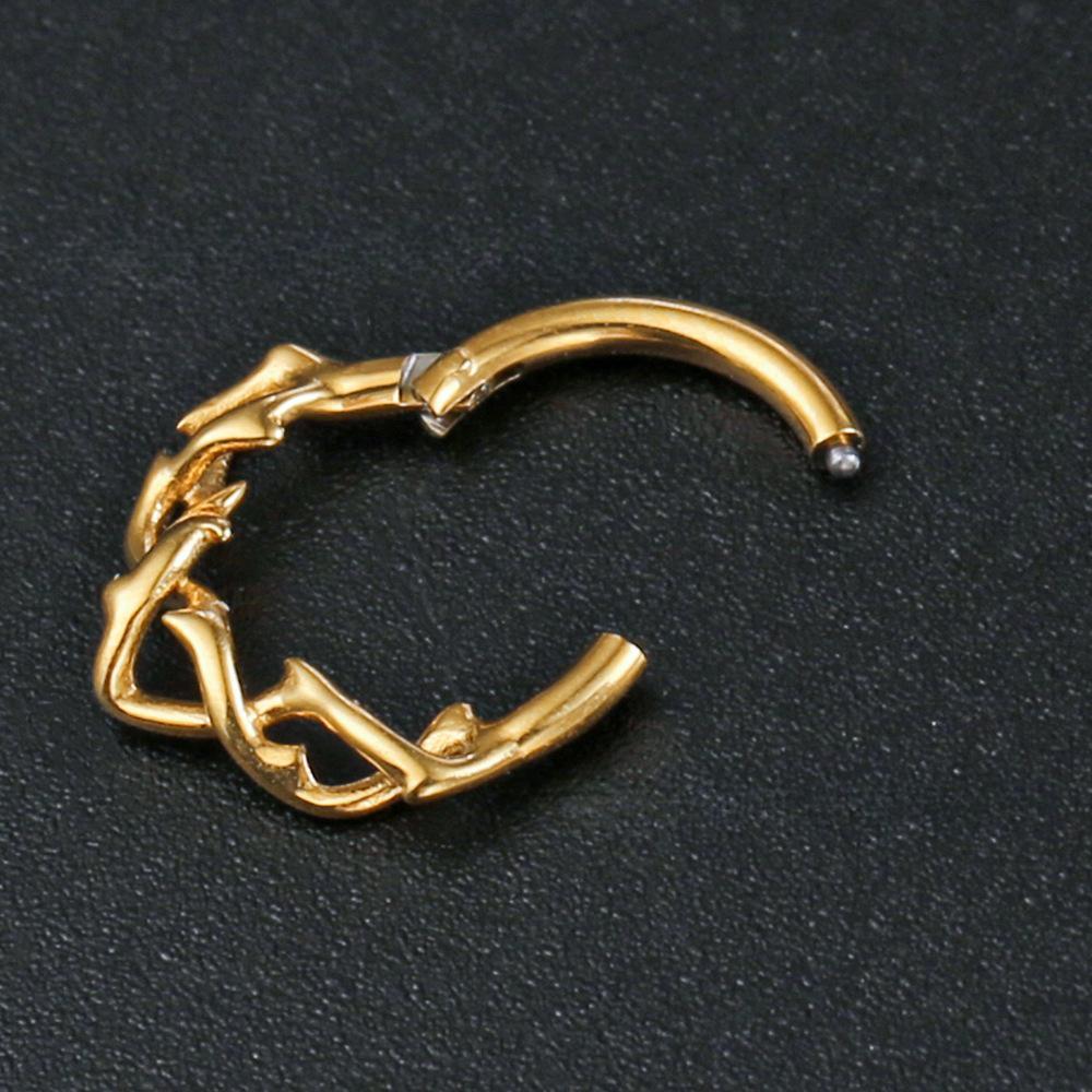 Personalized Titanium Thorn Lip Ring