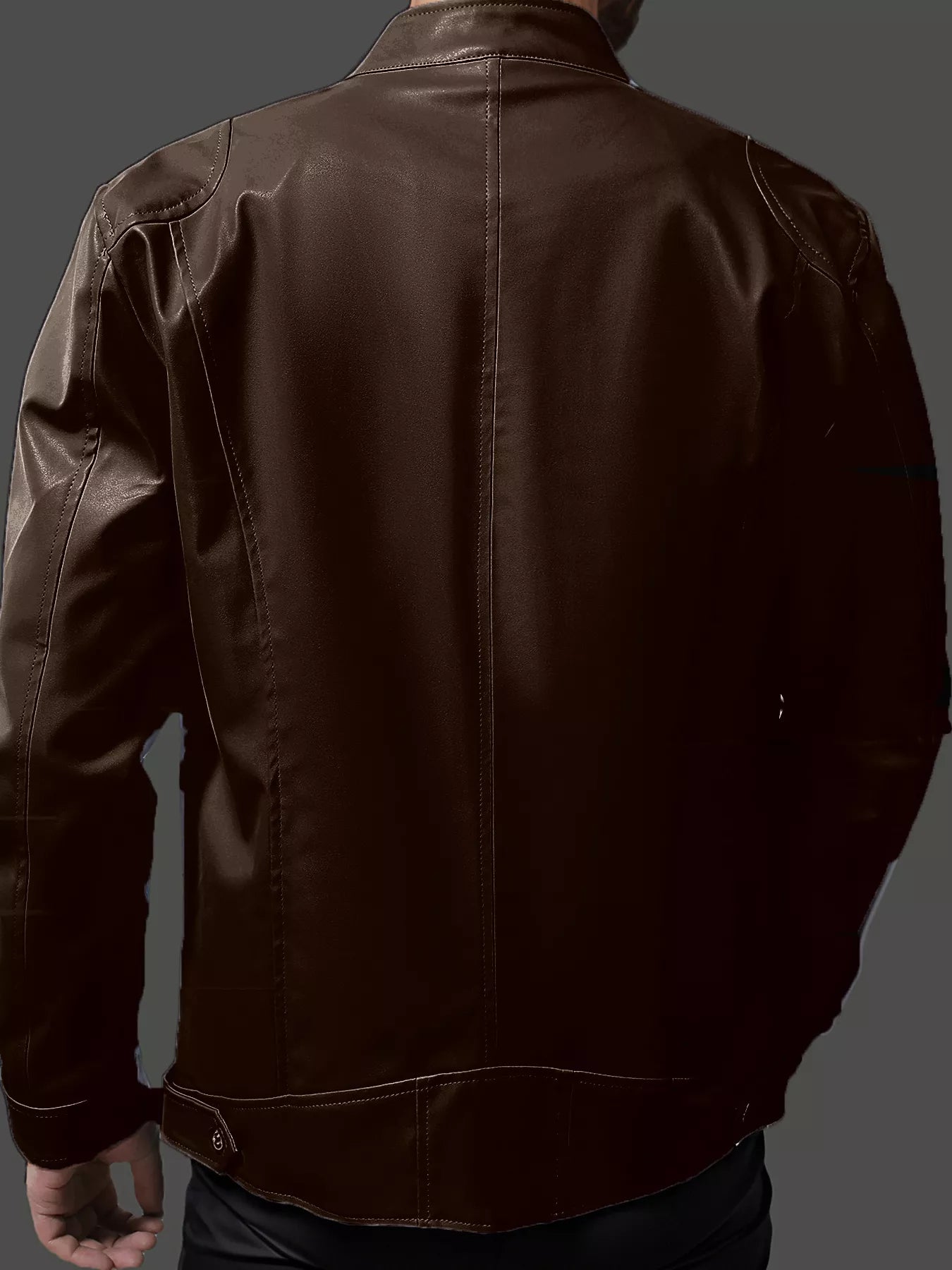 Men's Full Size Zip Up Long Sleeve Jacket Plus Size