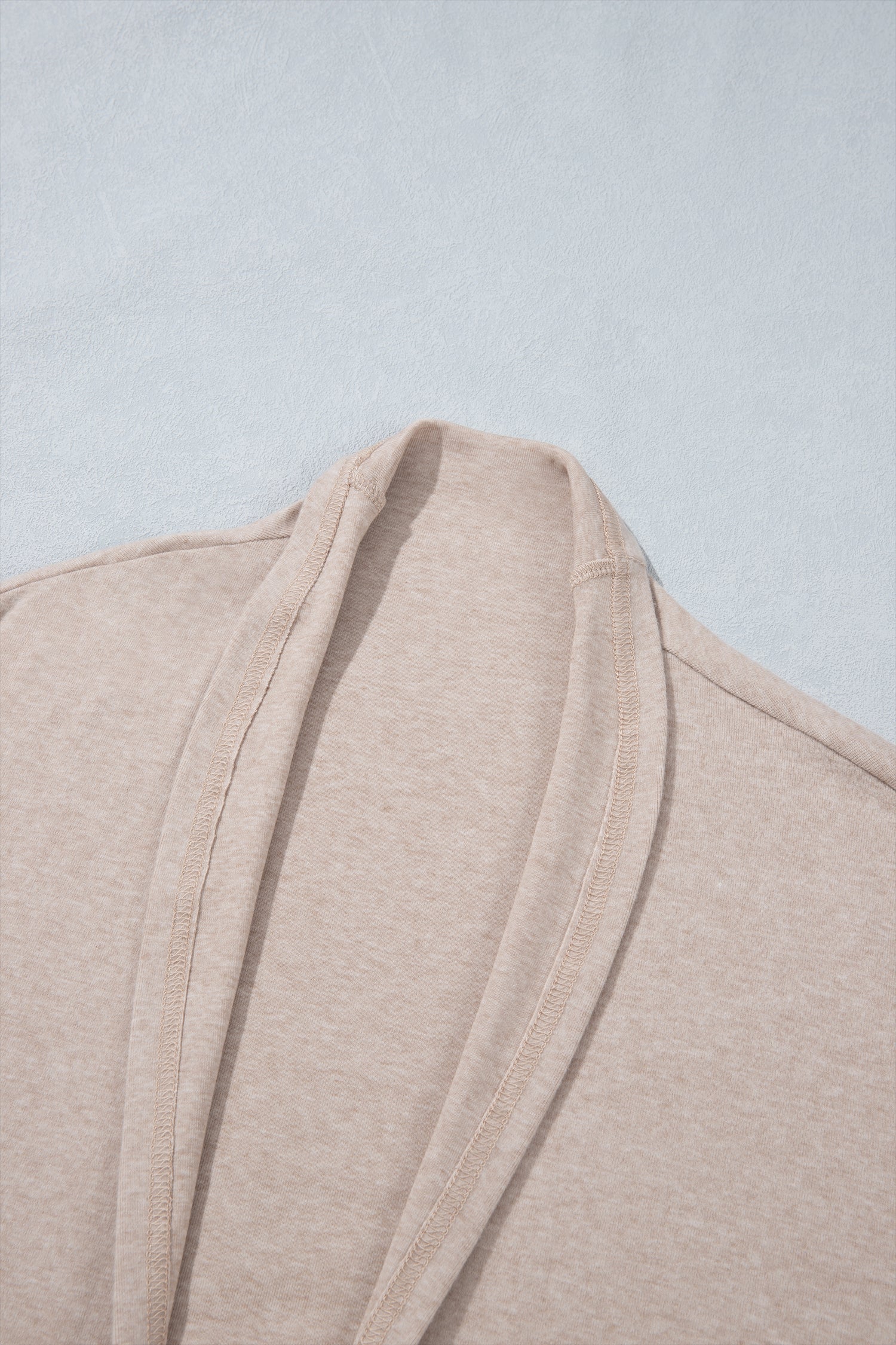Parchment Solid Color Long Sleeve Casual Tunic Shift Cardigan