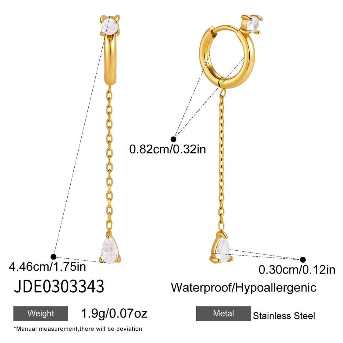 Pearl Chain Drop Earrings Collection