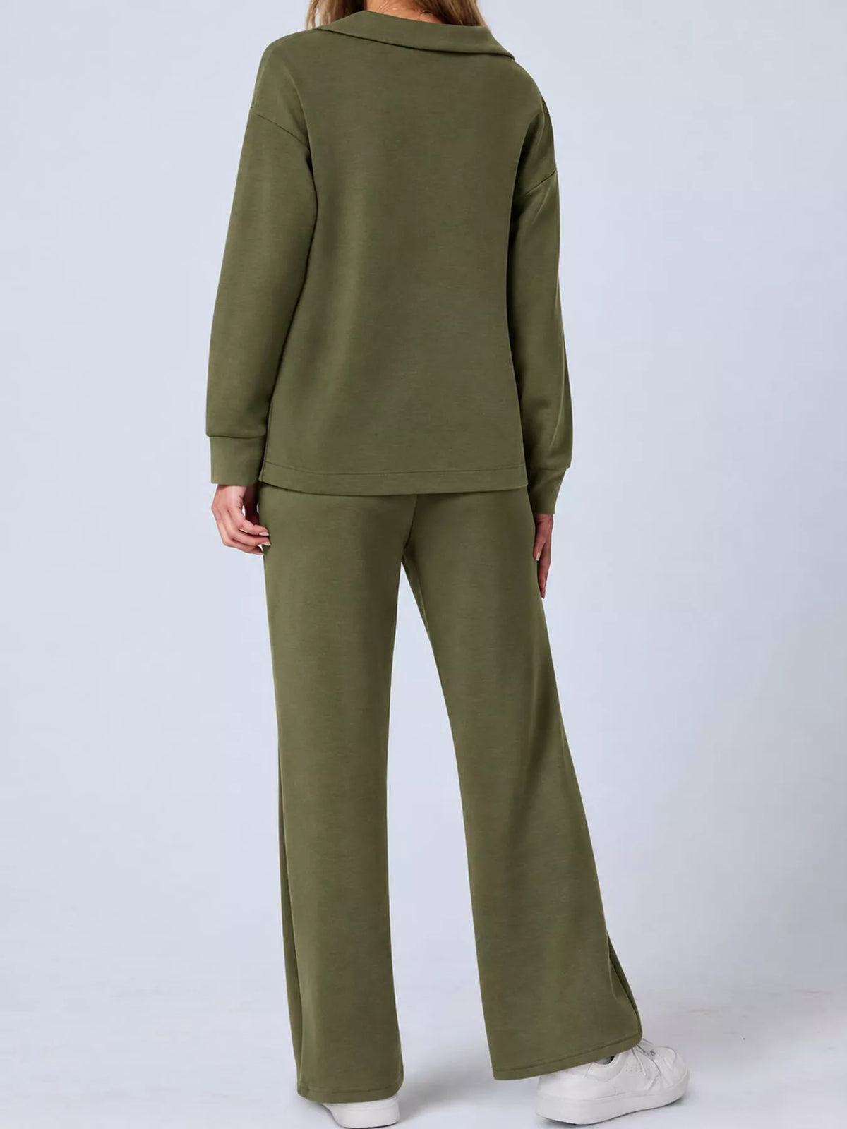 Dropped Shoulder Top and Pants Set