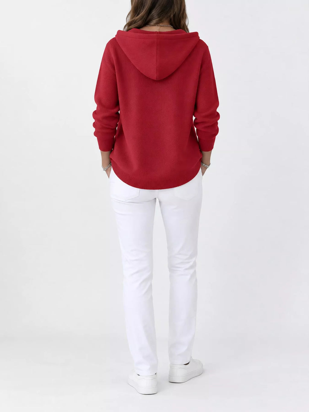 Full Size Hooded Button-Down Knit Cardigan Plus Size