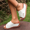 Comfortable Wedge Sandals with Floral Embellishments