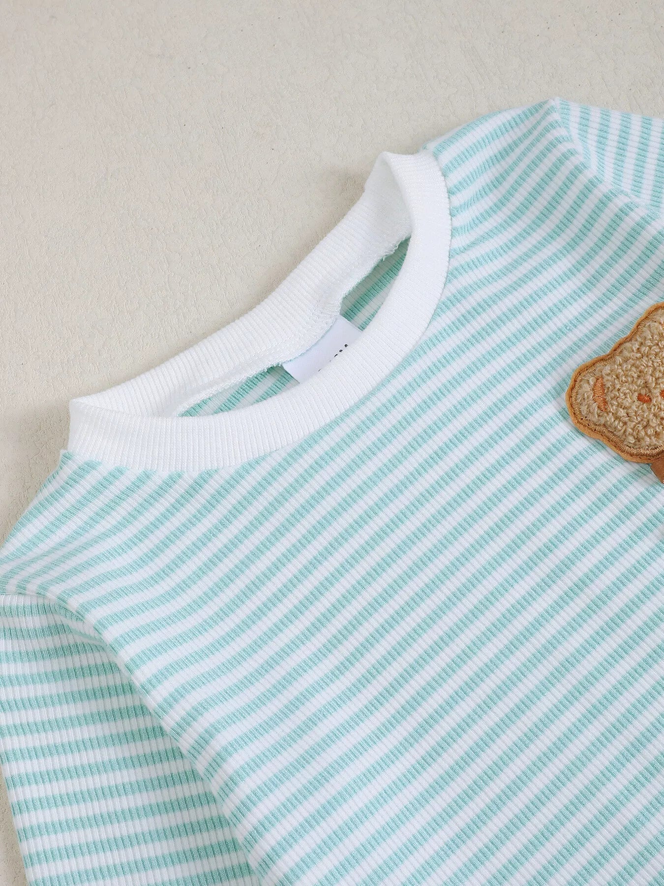Children's Bear Striped Top and Pants Set