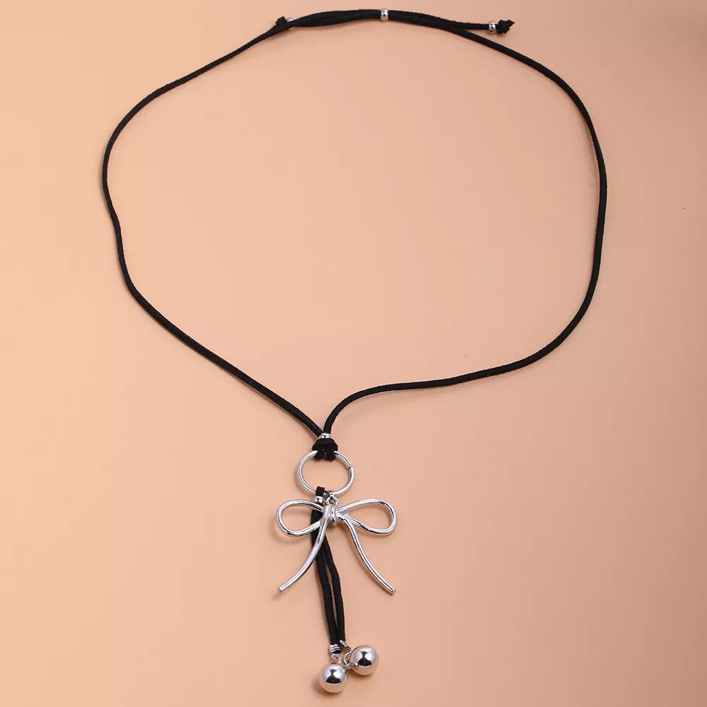 Elegant Bow Pendant Necklace