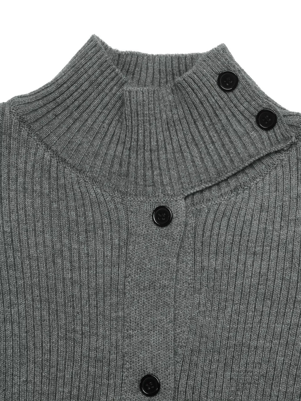 Turtleneck Button-Down Cardigan
