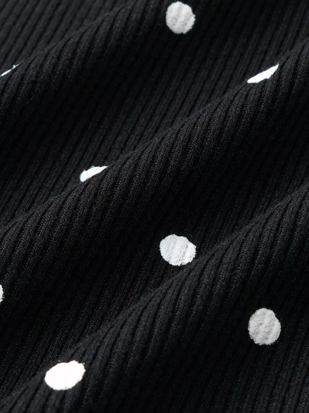 Polka Dot Button-Down Knit Cardigan
