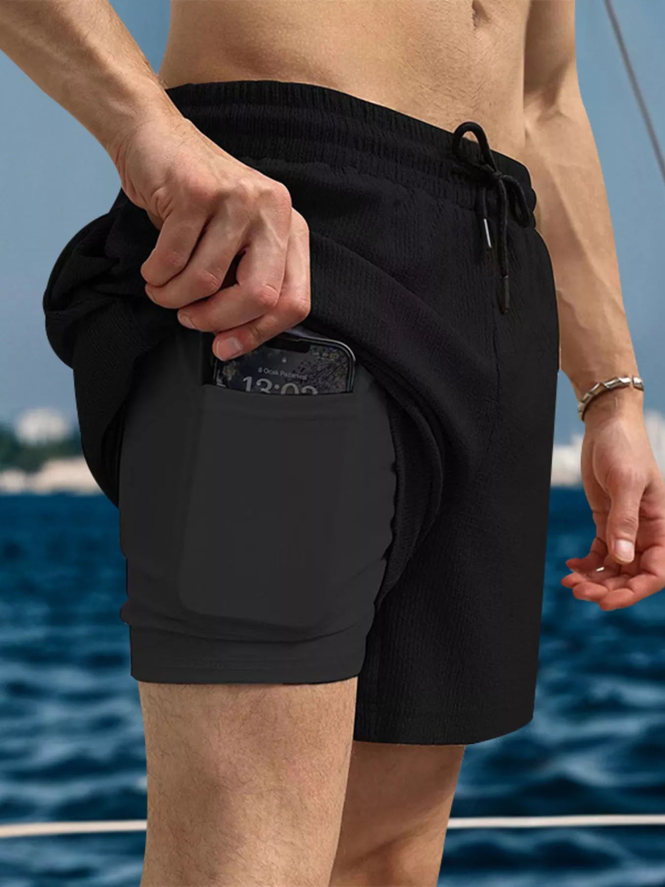 Men's Drawstring Causal Shorts