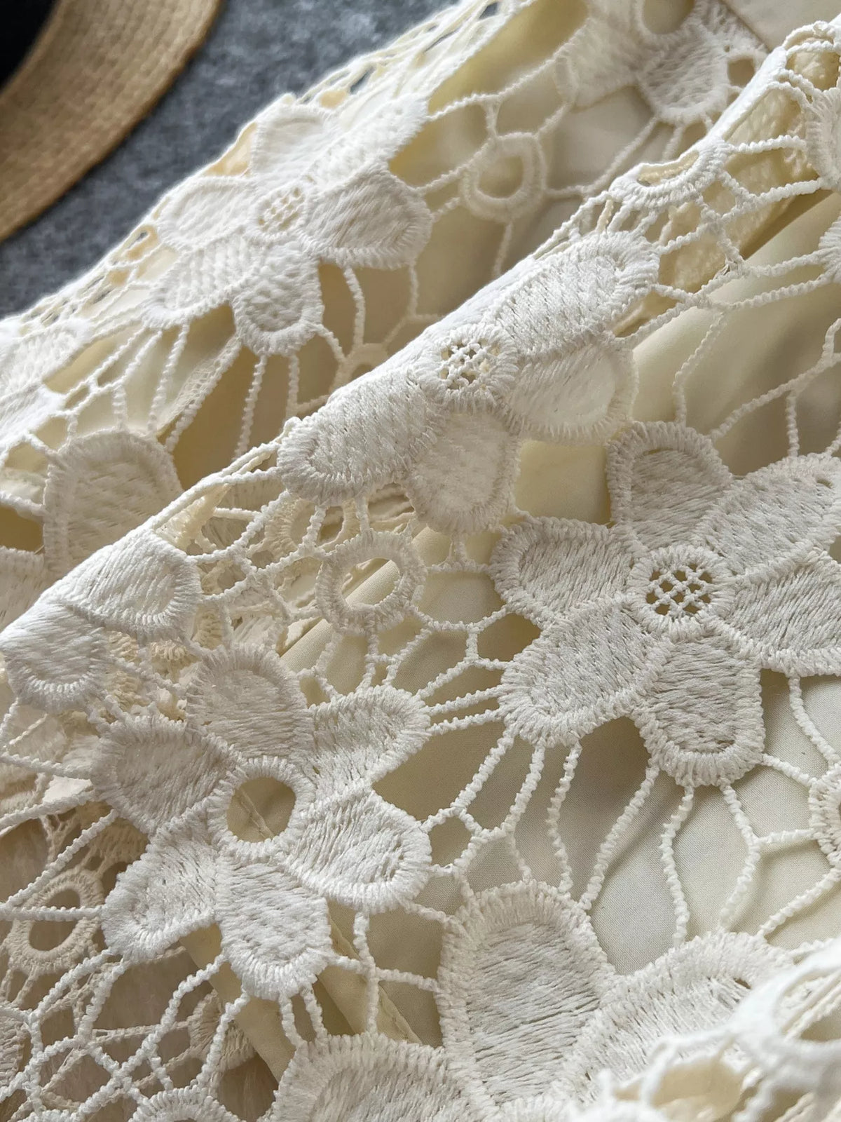 Lace Tiered Elastic Waist Skirt