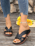 Flower Comfort Wedge Sandals