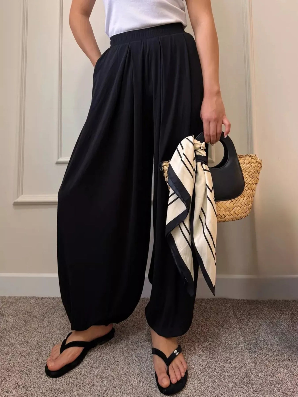 High-Waisted Wide-Leg Pants