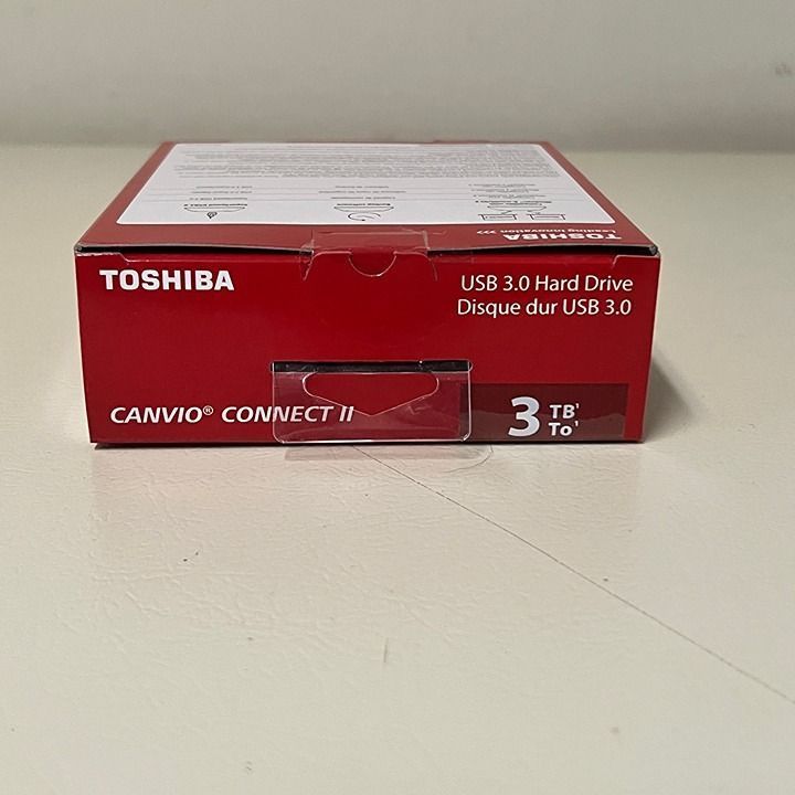 Toshiba Canvio Connect II 3TB Portable External Hard Drive USB 3.0 Black HDTC830XK3C1