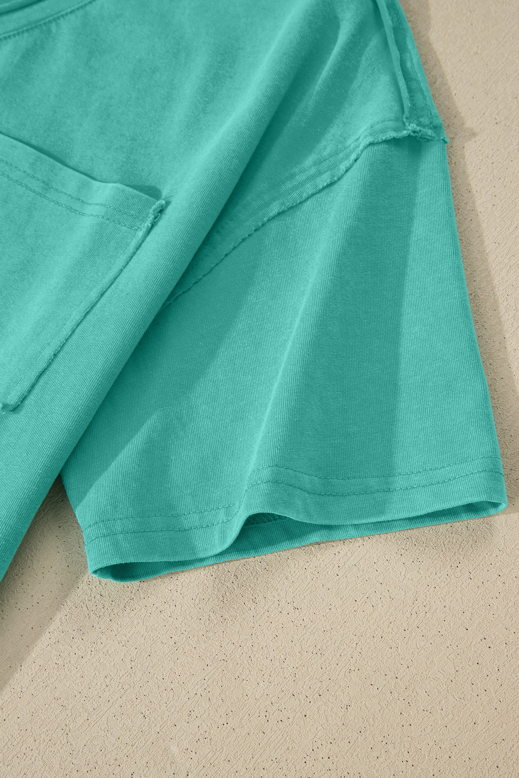Mint Green Cotton Mineral Wash T Shirt